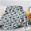 DOTBUY-SHOP Coperta Pile, Flanella Singolo/Matrimoniale Coperta, Stampa Bassotto e Calda Coperta Matrimoniale, Coperta Pile, Inverno Coperta Divano Flanella (100x150cm,Blu)