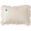 TOCOMOA Federa per cuscino, 40 x 60 cm, set da 2 pezzi, con volant e chiusura a busta
