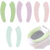 GXAHSOL 4 Paia Adesivi per Cuscino Sedile WC, Copriwater Lavabile e Riutilizzabili, Morbido Autoadesivo WC, Morbidi e Portatili, per Casa, Viaggi, Hotel, Bagno, 4 Colori