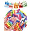 AOTOPYU 120 Pezzi Mollette in Legno in Miniatura Naturale, per Fai da Te, Decorazioni, mini mollette in legno per biancheria, per scuola, ufficio, compiti a casa (Colore, 3,5cm)