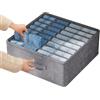 Colexy Organizer in Tessuto per Cassetto,Organizer Armadio Cassettiera, Organizzatore Pieghevoli, Organizzatore per Biancheria Intima, Pieghevole,per Maglioni, Jeans, Vestiti, Magliette, Grigio Scuro