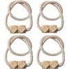 Qiwenr Magnetico Fermatende Corda, 4Pcs Tende Tieback Clip Fibbia, Ferma Tende con Calamita, Magnetiche Fibbia in Tieback, Fermatende per Tenda per Casa Ufficio Hotel Decorazione della Finestra