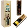 Generico Scatola Portabottiglie di Vino in Legno Personalizzata, Cassetta Cofanetto per Vino Spumante Champagne Personalizzabile con Logo Foto Testo, Elegante Idea Regalo
