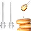 XineYuor Cucchiaio per Miele,2PCS Cucchiaini Bastoncini Miele Vetro Spargimiele per Vaso di Miele Jar Ringraziamento Matrimonio Battesimo