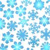 VALICLUD 50 adesivi da parete con fiocchi di neve, fluorescenza, 3D, fiocchi di neve, decorazione natalizia per finestre luminose, colore: blu