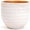 Vimin Box Grande e Elegante VASO in Terracotta, | Decorato con Interni Dorati | D. 18 cm - H.16 cm | Vaso Decorativo Moderno per Piante, Fiori, Piante grasse, Sansevieria | da Interno o Esterno.