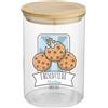 Generico I Biscotti di... Barattolo Contenitore Trasparenti In Vetro Personalizzato Con Nome Coperchio Legno Idea Regalo Arredo Decorazioni Casa Cucina per Alimenti Biscotti Cibo Dolci Cookies