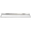 Brandsseller Vassoio decorativo circa 44 x 12 cm Piatto Ciotola decorativa Decorazione Sottobicchiere Alluminio rettangolare - Argento