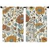Surwin Tenda Cucina Porta Finestra 2 Pannelli, Fiori Retrò Moderne Tende Corte per Finestre Camera da Letto Tendine Cucina con Tasca Decorazione per Piccole Caffè Bistrò (Beige,65x115cm)