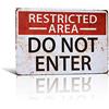 不适用 - Cartello in stile vintage con scritta Do Not Enter", motivo: Restricted Area