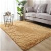 Ouduo Tappeto Shaggy, Tappeto a Pelo Lungo Morbido, Tappetini Peloso Antiscivolo Tinta Unita Soffice Peluche Interno per Salotto Camera da Letto Lavabili Ornamenti (Cachi,80 * 160cm)
