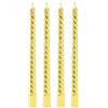HENGBIRD 4 Pezzi Candele Dorate a Spirale, 2 cm X 20 cm, Candele Lunghe Decorative per Feste e Occasioni Speciali