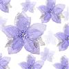 Boao 24 Pezzi Fiori di Stella di Natale Glitterati Fiori di Natale Artificiali Ornamenti di Capodanno per Albero di Natale Nozze (Viola)