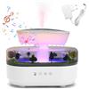YNNHUDEEP Umidificatore Pioggia 250ML,7 colori diffusore per aromaterapia,Diffusore di Oli Essenziali,Dispone di tre tipi di rumore bianco, adatto per l'uso domestico o in ufficio