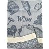 OM DOLCE CASA Strofinacci Asciughini Canovacci Set 3 Pezzi Misura Maxi cm 60x86 Tela Aida Ricamo Punto Croce Hobby Cucito Fondo Colore Ecru Variante Vino Disponibile in 4 Colori Prodotto in Italia (Blu)