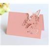 SYSUII Segnaposto con nomi, 50 pezzi, taglio laser 3D, farfalle, segnaposto vuoti con numero di posto a sedere, per matrimonio, compleanno, comunione, presentazioni, fai da te, decorazione tavola