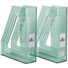 Acrimet Portariviste, Supporto Durevole, Organizzatore Salvaspazio (Plastica) (Verde Trasparente) (2 pezzi)