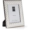 ARTÉ 18x24 Cornice per foto, Made in Italy, elegante placcata in argento, Fascia 5 cm, Silver Plated antiossidante, Bellissima cornice in Silver Plated con retro in legno mogano E100/18x24