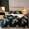 ZTGL Trapunta Piumino Invernale in Tessuto Flanellato Caldo Piumone in Pile Sherpa, Morbida e Calda, Piumone con Stampa Double Face Matrimoniale Coperta Addensare Fluffy Inverno,A,180x220cm(3kg)