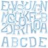 ELNX 52 Lettere Termoadesive per Tessuti | Alfabeto da A a Z | Patch Termoadesivi per Giacche, Camicie, Cappelli, Borse, Jeans, Fai-da-Te (Haze Blue)
