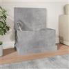Homgoday Cassapanca con coperchio, cassapanca in legno, cassa in legno, baule portaoggetti, armadio portaoggetti per corridoio, camera da letto, soggiorno, grigio cemento, 50 x 30 x 28 cm, pannello