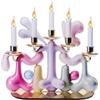 LINEE Recanati - CANDY POP Centrotavola Scultura Soprammobile a Forma di Candelabro Decorativo in PMMA - Oggetto d'Arredo Pop Digitale per Casa e Ufficio - 30×10×25 cm circa - Made in Italy(TRE)