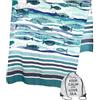 Tex family - Telo Mare Fouta in Puro Cotone | Grande Misura 100x200 cm | Con Zaino Mare Keep Calm and Love Sea | Design Coralli e Conchiglie | Frange Annodate a Mano