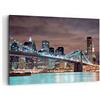 ARTTOR Quadri Moderni su Tela 120x80 cm Stampe da Parete Architettura Città - 0218 | Ponte Grattacieli Quadro Decorativo Grande XXL 1 pezzo Soggiorno Camera da Letto Arte da Parete Decorazione da Parete ARTTOR