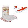 FOFO' FercasaShop® 10 Panno STROFINACCIO lavapavimenti in Cotone GIGANTE CM.42X73 + Spazzolone con setole extra forti e paraurti - straccio Pavimenti Ottimo per Lavare i Pavimenti Kit da 10 Pezzi