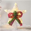 Hengrongshen Puntale per albero di Natale, puntale 3D a forma di stella per albero di Natale, puntale per albero di Natale e abete con stella per decorazioni natalizie e decorazioni natalizie - Decorazione