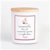 ACCENDILA CANDLE Zia - Candela Profumata, Fiori d'Arancio, Cera naturale, Made in Italy, Bicchiere in Vetro Satinato, Tappo in Legno di Faggio, 200 grammi