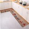 Mateju Tappeto Cucina Antiscivolo Lavabile, Lino Assorbente Tappetino Cucina Antiscivolo Gomma Tappeto per Cucina, Sala da Pranzo, Lavanderia (45x120cm,Architettura della Città)