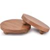 Indus Lifespace Espositori decorativi in legno di acacia, finitura invecchiata, per interni, rustici, decorativi, per banconi della cucina (10,16 cm x 10,16 cm x 3,81 cm) (set da 2)