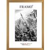 FRAMO 35mm Cornice per Immagini 19 x 27 cm | Oro Semplice | Cornice in MDF Fatta a Mano con lastra di Vetro Artificiale antiriflesso a Prova di Rottura e Robusta Parete Posteriore in MDF