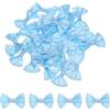 QUARKZMAN 80Pz Fiocchetti Blu 3.8x2.5cm Fiocchi Nastro Raso per Creazioni Regalo Fiocco Piccoli per Decorazioni all'Ingrosso Mini Fiocchetti Natalizi