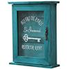 Sklepee Portachiavi in Legno Tasto Parete Portachiavi Portachiavi Key Organizer Cabinet Cabinet Box Parete Supporto per Posta Organizzatore Retro in Vetro Porta Scatola di immagazzinaggio