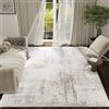 TAPISO Trend Tappeto a Pelo Corto - Tappeto Moderno di Alta qualità - Elegante Tappeto da Soggiorno in Crema Grigio con Marrone e Grigio - Strisce Sfumate - Oeko-Tex 80 x 150 cm