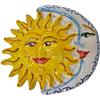 Generico Centro Ardolino Sole e Luna Eclisse in terracotta smaltate ceramica di Vietri da appendere.