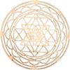 Pomurom Sri Yantra in Legno Decorazione Murale, 30CM Geometria Sacra del cubo di Metatron, Sculture a Parete in Legno, Accessorio per Meditazione, Decorazione per Casa Camera da Letto Soggiorno