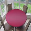 Chickwin-Shop Chickw11 Tovaglia Rotonda Elastico, Tinta Unita 3D Stampa Tovaglie Elegante - Impermeabile Idrorepellente Antimacchia Copritavolo per Decorative Cucina Giardino (Rose Red,130cm/51in)