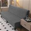Hixingo Copridivano Senza Braccioli Lavabile, Copridivano 3 Posti Tinta Unita Moderna Antiscivolo, Copri Divano Elasticizzato Fodera per Divano Letto Clic Clac (L:190-225cm,Grigio Scuro)