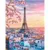 DCIDBEI 40 x 50 cm Skull Diamond Painting Quadrato, Ricamo Punto Croce Diamante Kit Completo citt脿 Paris Adulto 5D Puzzle Diamante Paesaggio,Regalo/Decorazione/Fatto a Mano,Torre Eiffel