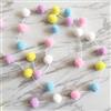 SZETOSY Ghirlande Pom Poms - GOODCHANCEUK 2 x Felt Ball String 2M Ornamenti appesi Handmade Pom Pom Decorazione per Bambini Camera da Letto Festa Compleanno Blu + Giallo + Viola + Bianco + Rosa