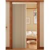 APMOE Tenda per Porta Oscuranti con Asta Telescopica, Pieghevole a Fisarmonica, Termica Isolante per Interni, Separa Ambienti (Marrone, Rod 50-80cm/curtain 80x200cm)