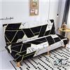 Hiseng Copridivano Senza Braccioli 3/2 Posti Elasticizzato Fodere Coperture Divano Letto Pieghevole Clic Clac Universale Lavabile Anti Scivolo Copri (160-190cm,Astratto)