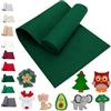 LOMUG Feltro Verde, Feltro in tessuto al metro 30x250 cm Feltro per il fai da te Feltro in foglio Poliestere Feltro rotondo 3 mm Spessore Feltro in foglio per il taglio per DIY Sottofiltro in feltro