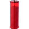 Aurora Store 10x Ceri Votivi con Parapioggia Lumino Cera Padre Pio, Bianco e Rosso, h. 21cm Ø 6,5 cm Durata 3 giorni 10 unità Produzione Made in Italy coperchio alluminio (rosso)