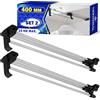 MONTERAL 2 Pezzi Appendiabiti Estraibile per Armadio 400 mm Carico Massimo 15 kg - Barra Appendiabiti Estensibile Realizzato in Acciaio è Adatto a Diversi Tipi di Guardaroba - Garanzia di 10 Anni - MONTERAL