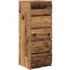 vidaXL Credenza con Cassetti Legno Antico 37,5x35x99 cm in Truciolato, armadietto, Armadio credenza, Armadio corridoio, Armadio Buffet, Armadio Cucina