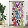 Xiaoterna Tenda da doccia a zampe di cane Cane carino Zampe di animale domestico Tenda da bagno con impronte di artigli di un amante degli animali Colorato Zampa di gatto Tenda da doccia 90x180cm